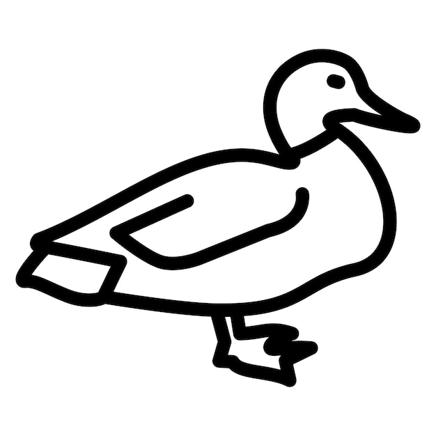 Vector duck icon style