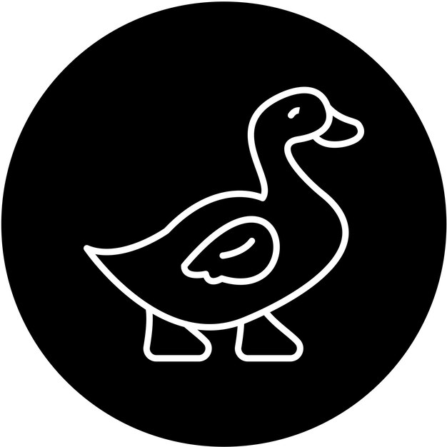 Vector duck icon style