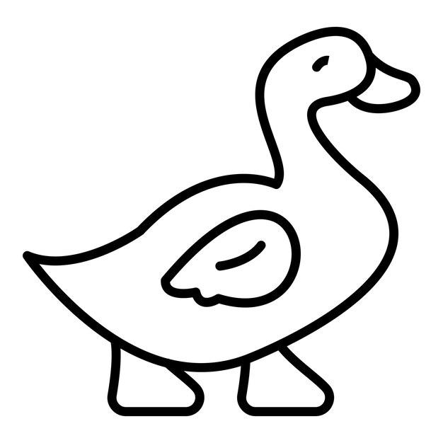 Vector duck icon style