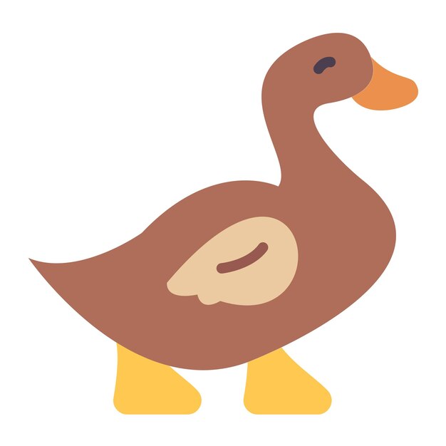 Vector duck icon style