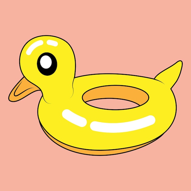 Vector duck inflatable adult baby boat