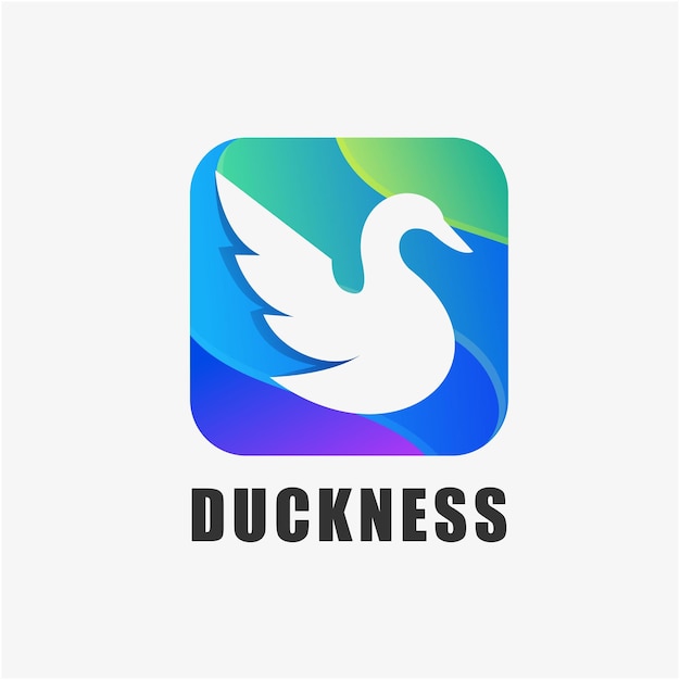 Duck logo design graphic