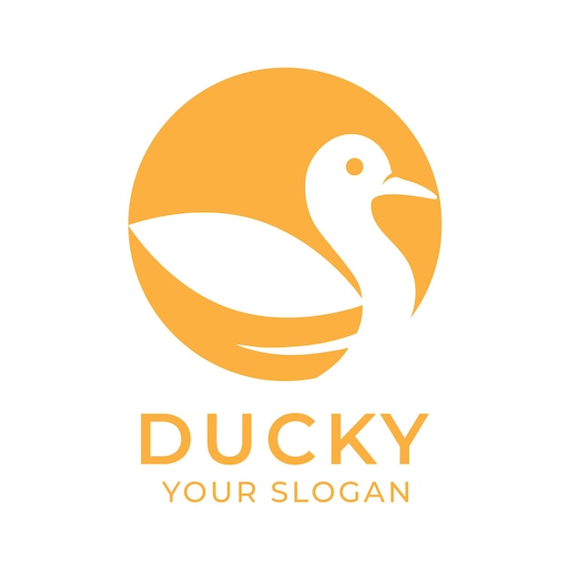 Vector duck logo design template vector isolated illustration