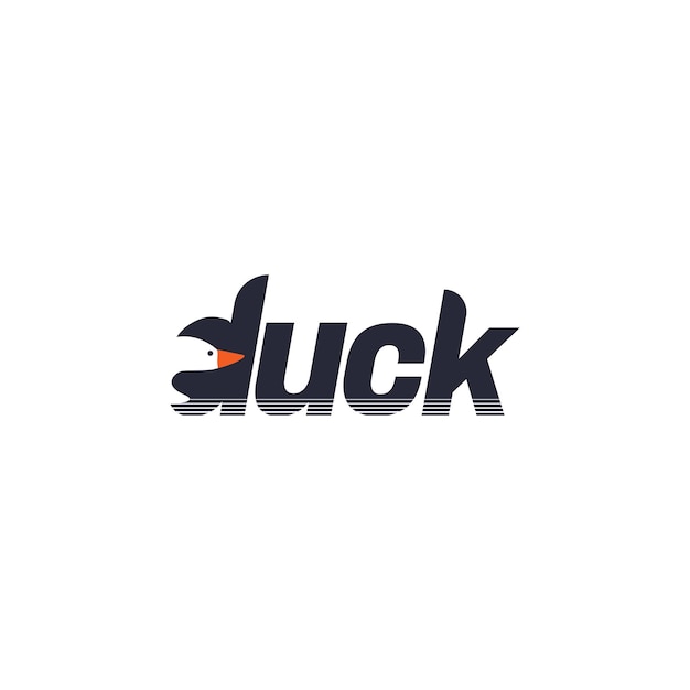 duck logo design vector logo