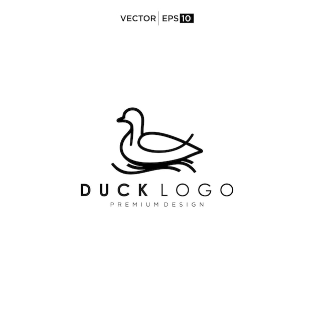 Vector duck logo icon illustration design template