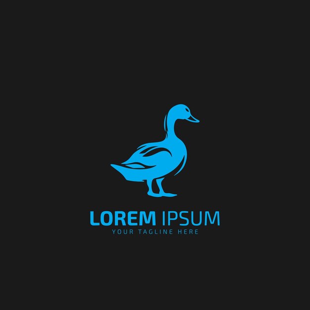 Vector duck logo vector illustration design template