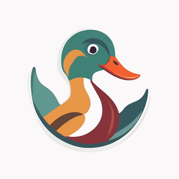 Duck logo on a white background