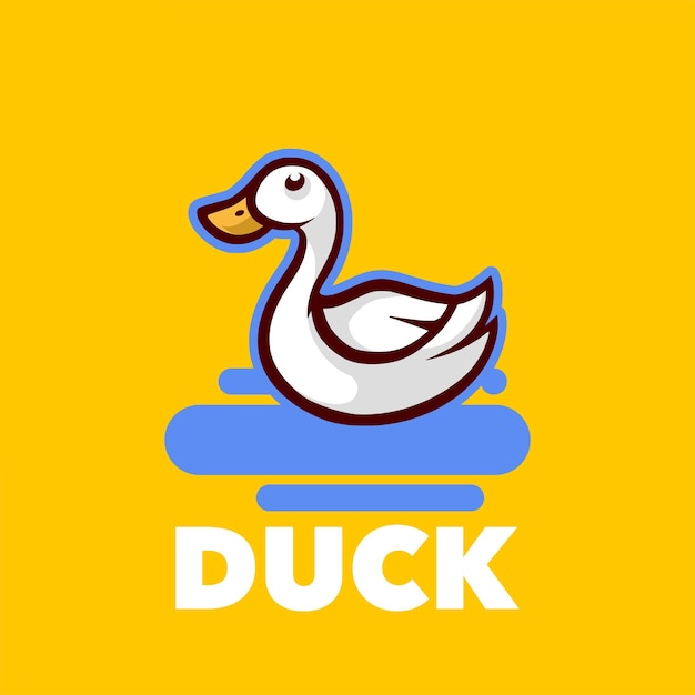 A duck logo with the word duck on it