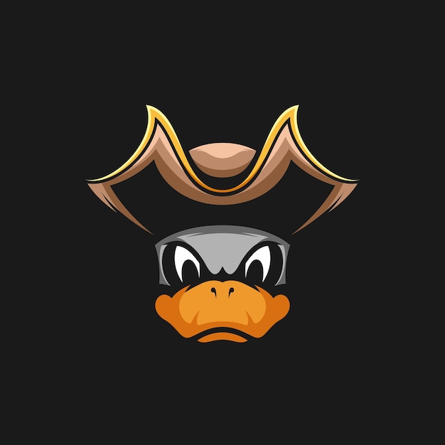 Duck mascot design vector