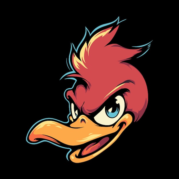 Duck mascot logo for esport duck tshirt design duck logo duck sticker