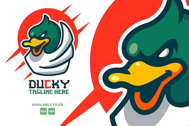 Duck Mascot Logo Modern Style