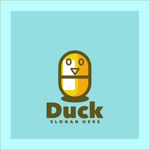 Duck pill design mascot logo