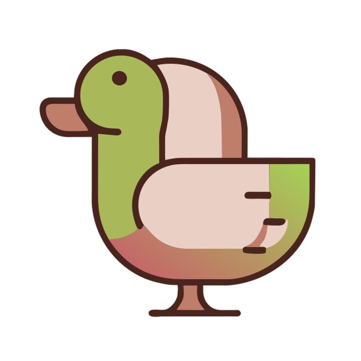Vector duck reference 2 second reference inspired by a duck for singer doll 2 icon colored outline