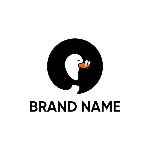 Duck Silhouette Logo Design