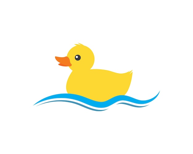 Duck toy vector icon illustration design