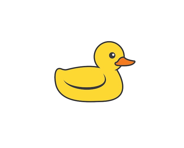 Duck vector icon illustration design