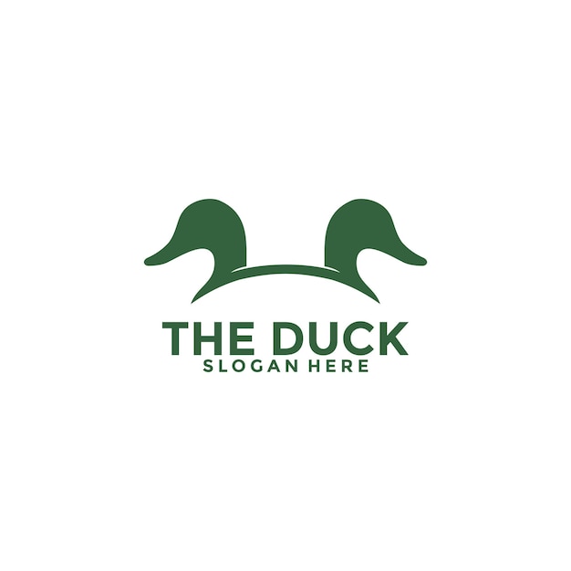 Vector duck vector mallard logo hunting duck farm logo vector illustration template