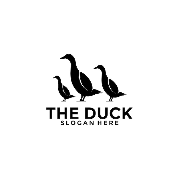 Vector duck vector mallard logo hunting duck farm logo vector illustration template