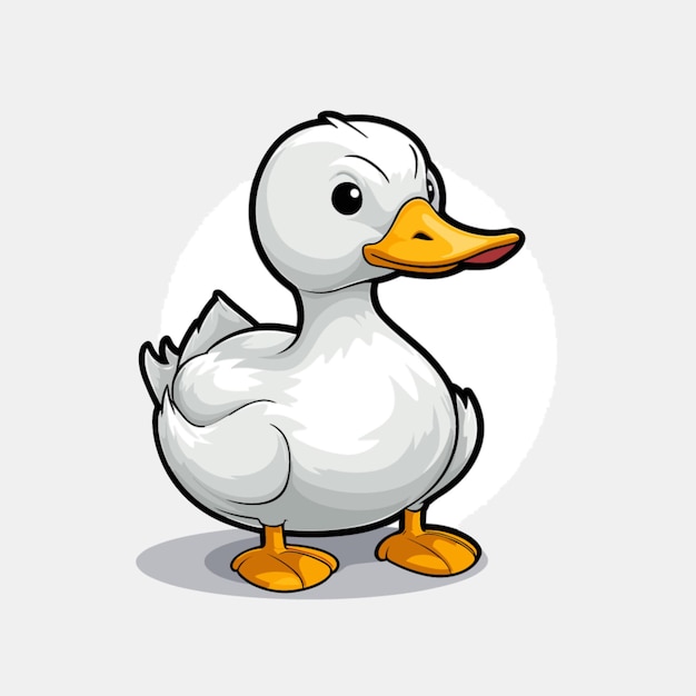 Vector duck vector on white background