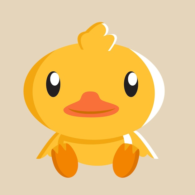 Vector duck vector with detailed illustration of light and shadow
