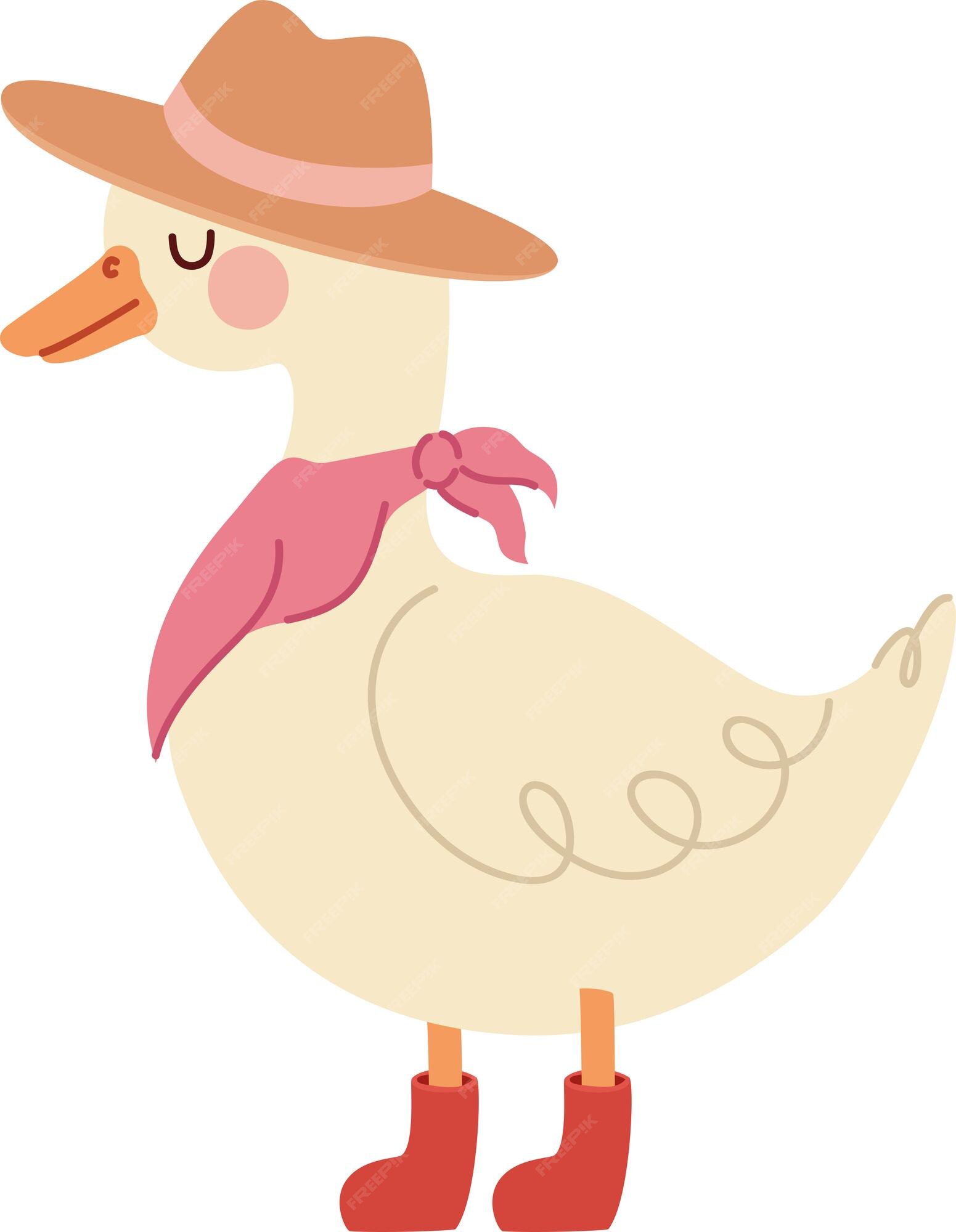 Premium Vector | Duck with a hat