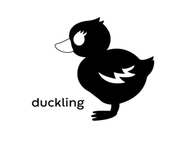 duckling isolated vector Silhouettes