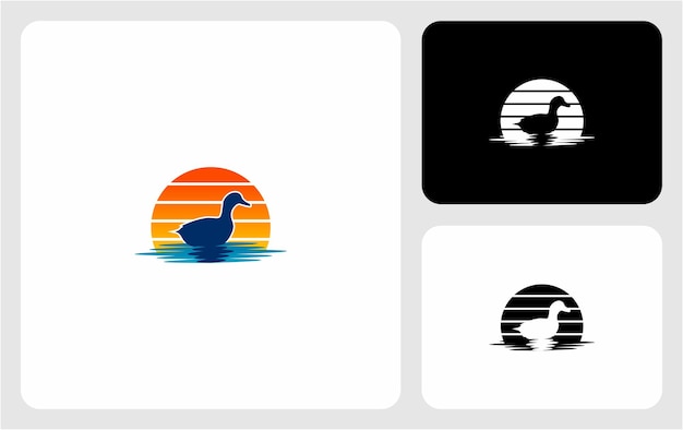 ducklogodesignandsunset