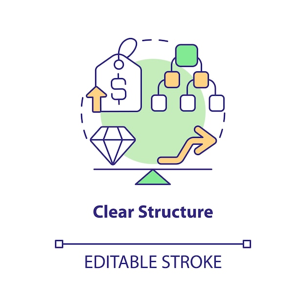 Duidelijk structuur concept icoon