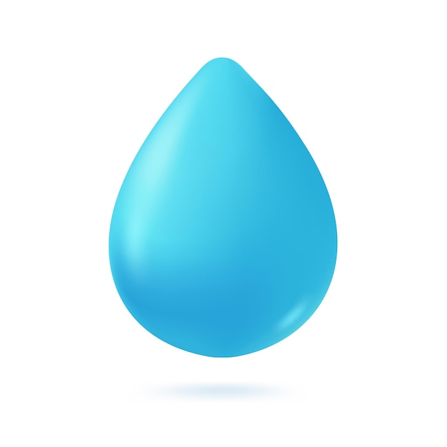 Duidelijke waterdruppels Pure dauwdruppels Concept van het behoud van schoon water voor de wereld 3d vector illustratie