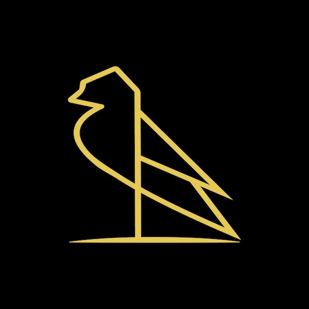 Duif lijntekening vogel logo pictogram ontwerp