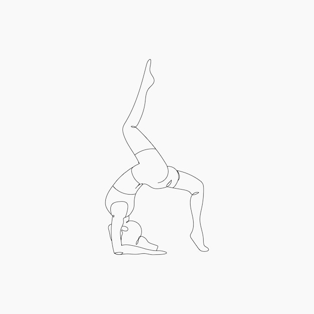 Duif Pose Yoga Illustratie
