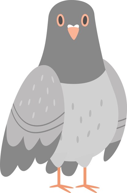 Vector duif vogel staande