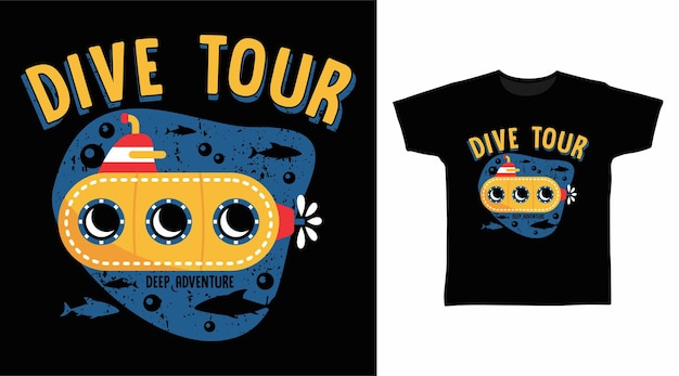 Duiktour tshirt ontwerp