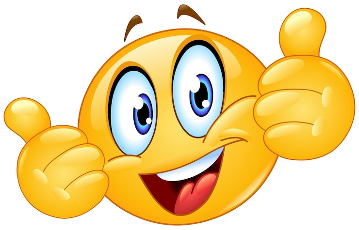Vector duim omhoog emoticon