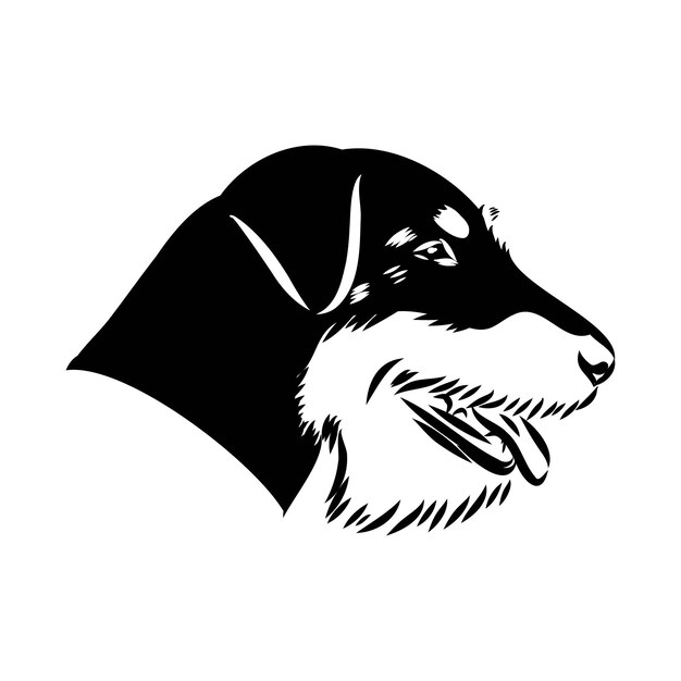 Duitse Jagdterrier hond vector schets Hand getekende inkt realistische schets geïsoleerd op wit