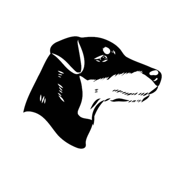 Duitse Jagdterrier hond vector schets Hand getekende inkt realistische schets geïsoleerd op wit