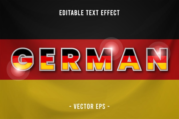 Duitse vlag bewerkbaar teksteffect