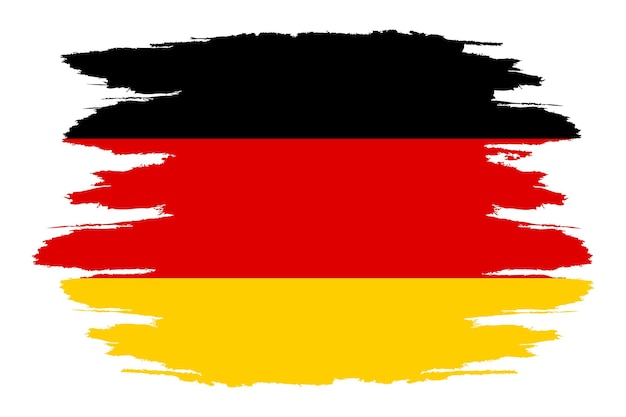 Duitse vlag in stijl grunge effect en aquarel