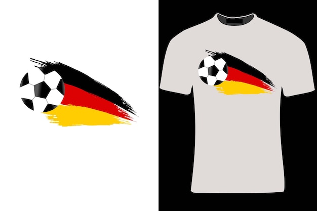 Duitse voetbal T-shirt ontwerp illustratie