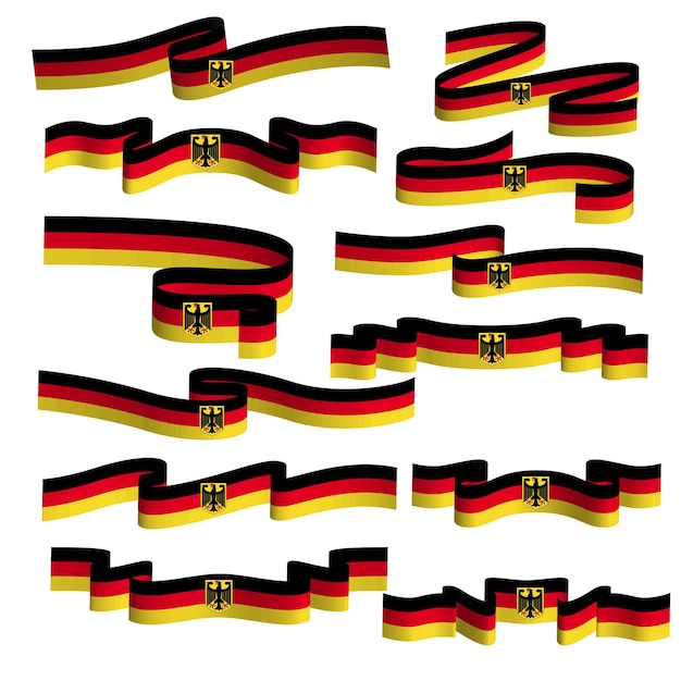 Duitsland lint vlag vectorelement