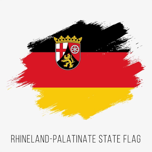 Duitsland Staat Rijnland-Palts Vector Vlag Ontwerpsjabloon Vlag Rijnland-Palts