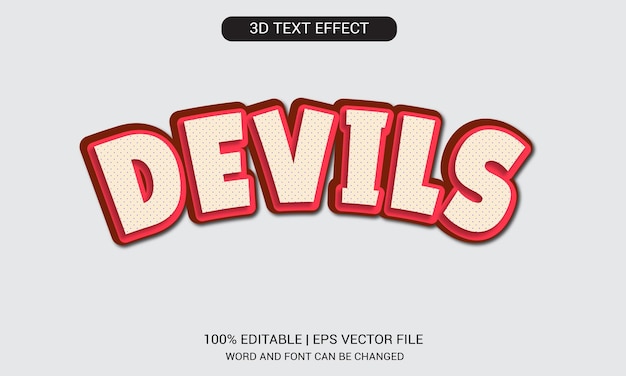 Duivels 3d-teksteffect