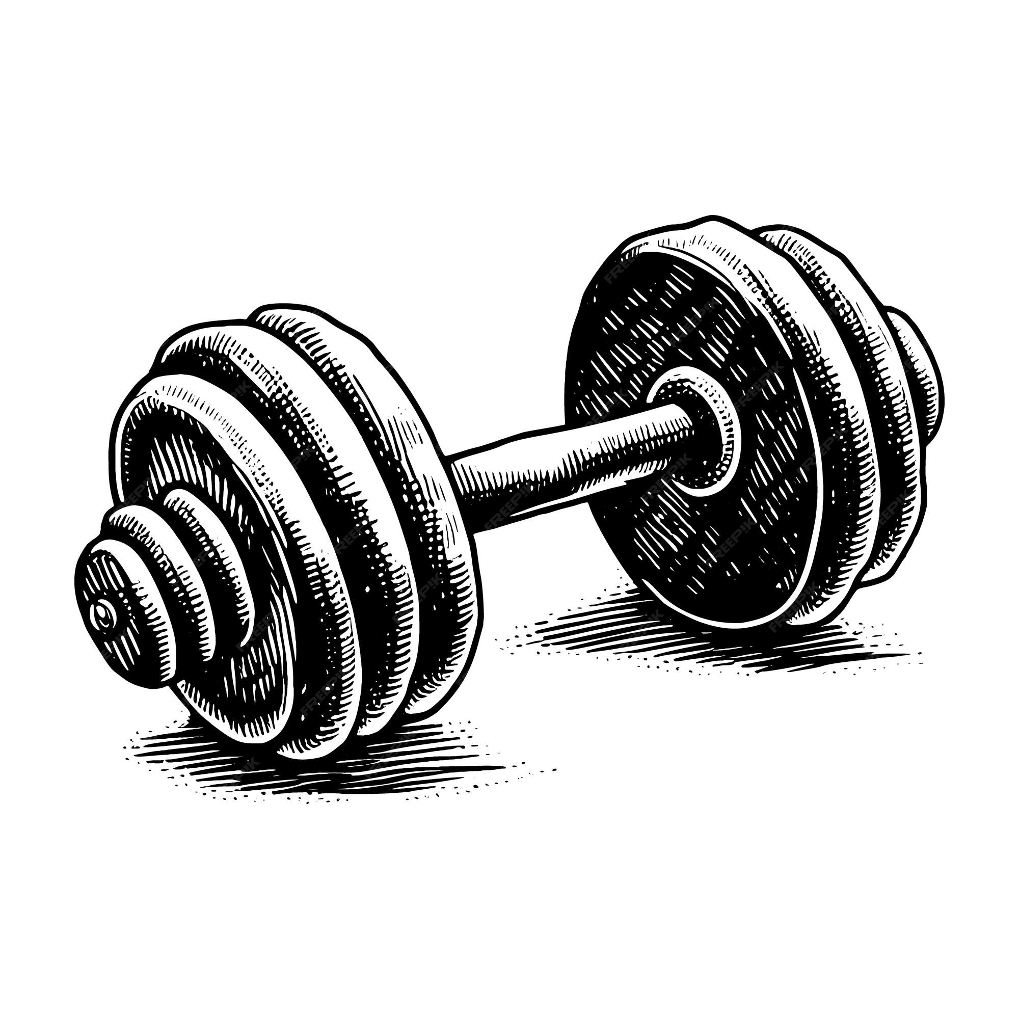 Premium Vector Dumbbell sketch icon weightlifting sketch