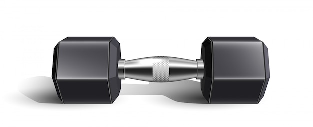 Vettore dumbbell sportive heavy metal equipment