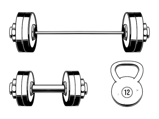 Vector dumbbells vector design