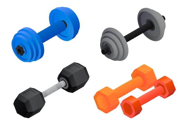 Dumbell-set. Isometrische set van dumbell