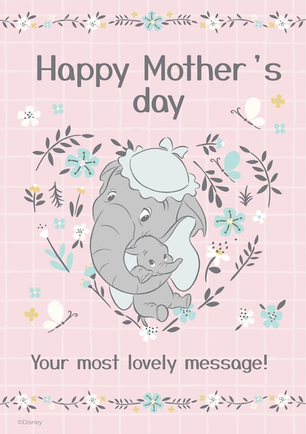 Dumbo Glücklicher Muttertag Karte
