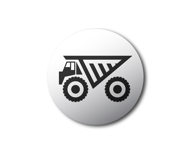 Dump truck icon Vector illustration