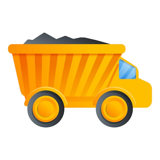 Dump truck icoon cartoon van dump truck vector icoon voor webontwerp geïsoleerd op witte achtergrond