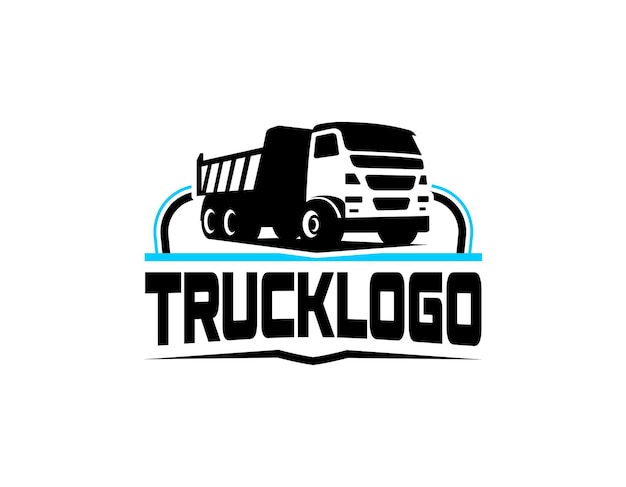 Dump truck logo design vector